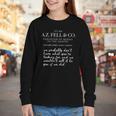 Aziraphale's Bookshop AZ Fell And Co Literary Antiquarian Youth Long Sleeve Tee