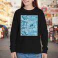 Blue Comic Book Blue Graphic Youth Long Sleeve Tee