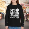 Book Coffee Dog Book My Needs Are Simple Men Women Kids Youth Long Sleeve Tee Book Coffee Dog Book My Needs Are Simple Men Women Kids Youth Long Sleeve Tee