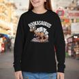 Book Dinosaur T-Rex Bookworm Dino Book Reading Youth Long Sleeve Tee