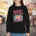 Book Girl Summer Beach Vacation Book Lover Youth Long Sleeve Tee