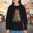 Book Lover Christmas Tree I Have No Shelf Control Youth Long Sleeve Tee