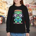 Book Lover Frankenstein's Monster With Reading Glasses Youth Long Sleeve Tee Book Lover Frankenstein's Monster With Reading Glasses Youth Long Sleeve Tee