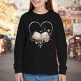 Book Lover Heart Shaped Reading Art Librarian Youth Long Sleeve Tee