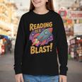 Book Lover Kids And Adults Reading Is a Blast Rocket Ship Youth Long Sleeve Tee