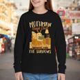 Book Lover Moth Mothman Book Club Reading Into Shadows Youth Long Sleeve Tee