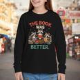 Book Lover Racoon Reading Bookish The Book Was Better Youth Long Sleeve Tee Book Lover Racoon Reading Bookish The Book Was Better Youth Long Sleeve Tee