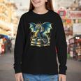 Book Lover Reading Fantasy Dragon Youth Long Sleeve Tee Book Lover Reading Fantasy Dragon Youth Long Sleeve Tee