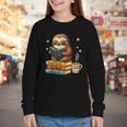 Book Lover Sloth Reading Bookish Library Read Books Be Kind Youth Long Sleeve Tee