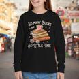 Book Reading Kafee Librarian Vele Books And Little Time Youth Long Sleeve Tee