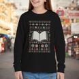 Book Reading Ugly Christmas Youth Long Sleeve Tee
