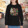 Book Tree All Is Calm Said No Teacher Ever Christmas Youth Long Sleeve Tee
