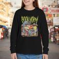 Graphic Book Worm Monster Horror Reading Book Lover Youth Long Sleeve Tee