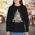 All Booked For Christmas Coquette Books Teacher Xmas Tree Youth Long Sleeve Tee All Booked For Christmas Coquette Books Teacher Xmas Tree Youth Long Sleeve Tee