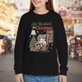 All Booked For Christmas Cute Bookish Cat Lover Youth Long Sleeve Tee All Booked For Christmas Cute Bookish Cat Lover Youth Long Sleeve Tee