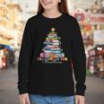 All Booked For Christmas Teacher Reading Student Bookworm Youth Long Sleeve Tee