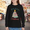 All Booked For Christmas Tree Book Bookish Christmas Youth Long Sleeve Tee