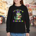 All Booked For Mardi Gras Crocodile Reading Book Teacher Youth Long Sleeve Tee All Booked For Mardi Gras Crocodile Reading Book Teacher Youth Long Sleeve Tee