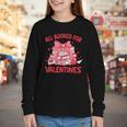 All Booked For Valentine Bow Books Lover Teacher Girl Women Youth Long Sleeve Tee