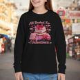 All Booked Valentine's Girly Teacher Coquette Love Youth Long Sleeve Tee