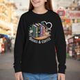 Books And Coffee Book Lover Bookish Green Book Theme Reading Youth Long Sleeve Tee