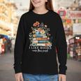 I Like Books More Than People Reading Reader Bookworm Saying Youth Long Sleeve Tee
