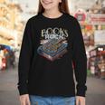 Books Rock Rock'n Roll Science Of Reading Teachers Guitar Youth Long Sleeve Tee