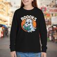 BOOOKS Cute Ghost Reading Books Halloween Youth Long Sleeve Tee BOOOKS Cute Ghost Reading Books Halloween Youth Long Sleeve Tee