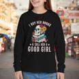 I Buy Her Books Call Her A Good Girl Book Lover Skull Youth Long Sleeve Tee I Buy Her Books Call Her A Good Girl Book Lover Skull Youth Long Sleeve Tee