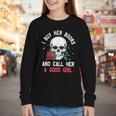 I Buy Her Books And Call Her A Good Girl Skull Rose Bookworm Youth Long Sleeve Tee I Buy Her Books And Call Her A Good Girl Skull Rose Bookworm Youth Long Sleeve Tee