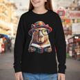 Capybara Bookworm Rodent Reading a Book Youth Long Sleeve Tee