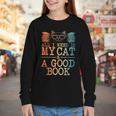 Cat & Book Art For Men Women Cat Librarian Novel Book Lover Youth Long Sleeve Tee Cat & Book Art For Men Women Cat Librarian Novel Book Lover Youth Long Sleeve Tee