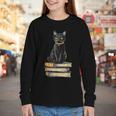 Cat Sitting On Books Youth Long Sleeve Tee Cat Sitting On Books Youth Long Sleeve Tee