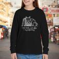 Cats Books And Coffee – My Perfect Day Cat Lover Youth Long Sleeve Tee