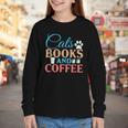 Cats Books And Coffee Youth Long Sleeve Tee