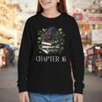 Chapter 16 16th Birthday Girls Book Lovers Gothic Flowers Youth Long Sleeve Tee