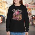 Chapter 67 Floral Book Stack Youth Long Sleeve Tee