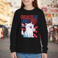 Childless Cat Ladies Vote Kamala Harris Cute Comic Book Cat Youth Long Sleeve Tee