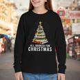 Christmas Book Tree All Booked For Xmas Youth Long Sleeve Tee Christmas Book Tree All Booked For Xmas Youth Long Sleeve Tee