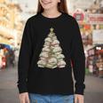 Christmas Book Tree Teacher Book Lover Xmas Librarian Youth Long Sleeve Tee Christmas Book Tree Teacher Book Lover Xmas Librarian Youth Long Sleeve Tee