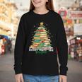 Christmas Books Make You Bright Librarian Teacher Book Lover Youth Long Sleeve Tee