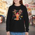 Christmas Librarian Reindeer Xmas Book Teachers Love Reading Youth Long Sleeve Tee