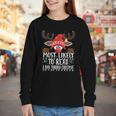 Christmas Matching Most Likely To Read A Book PJS Youth Long Sleeve Tee Christmas Matching Most Likely To Read A Book PJS Youth Long Sleeve Tee