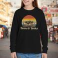 Coffee Beans & Books Retro Bookworm Librarian Youth Long Sleeve Tee