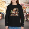 Coffee And Book Reading Accessories For Book Lovers Gnome Youth Long Sleeve Tee