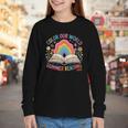 Color Our World Summer Reading 2025 Rainbow Art Book Youth Long Sleeve Tee Color Our World Summer Reading 2025 Rainbow Art Book Youth Long Sleeve Tee