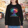 Color Our World Summer Reading 2025 Tree Book Lover Camping Youth Long Sleeve Tee Color Our World Summer Reading 2025 Tree Book Lover Camping Youth Long Sleeve Tee