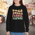 Colorful Dogs Books Plants Repeat Youth Long Sleeve Tee