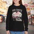 Coquette 100 Days Of Bows Books Reading 100th Day Of School Youth Long Sleeve Tee