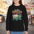 Crochet And Reading Crocheter Bookish Crocheting Book Lover Youth Long Sleeve Tee